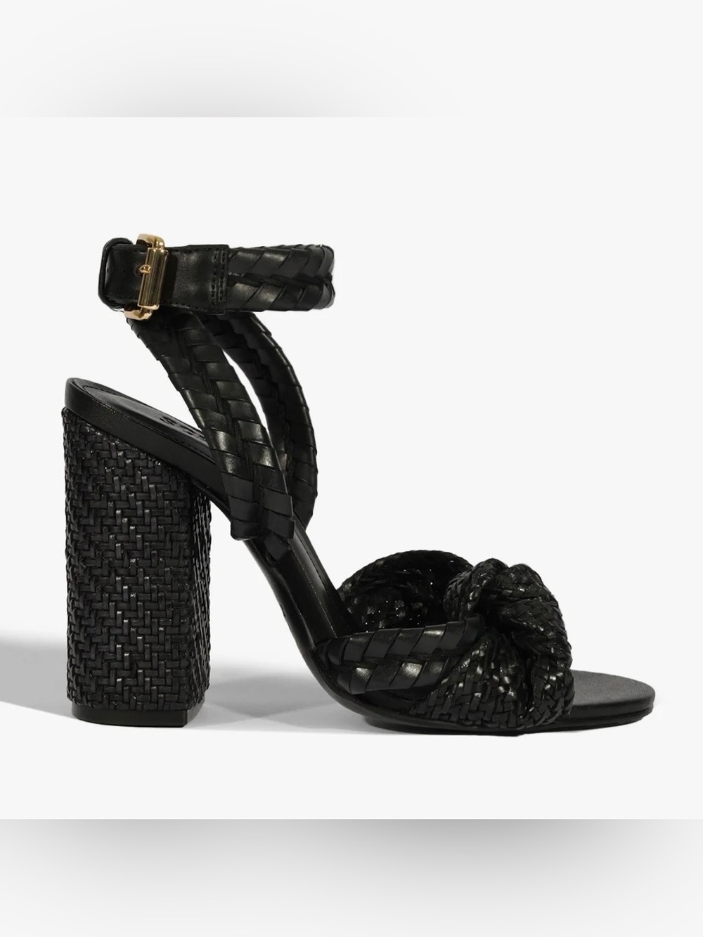 NWT Schutz Black Khari Sandals - Size 7 Ankle Strap Block Heel Platform ZOGG1986